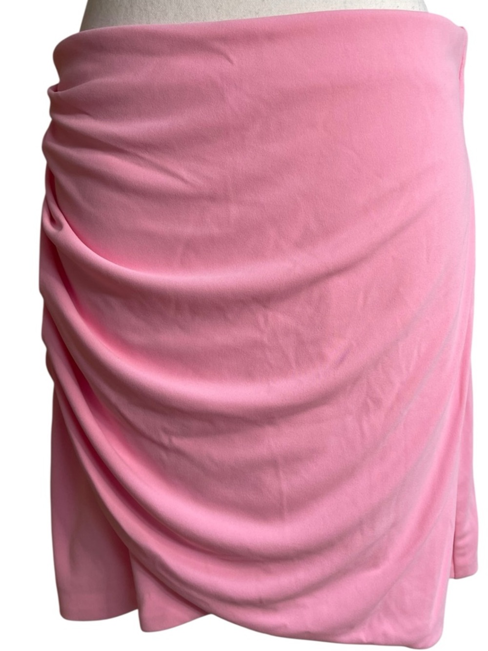 Zara Draped Mini Wrap Skirt Pink